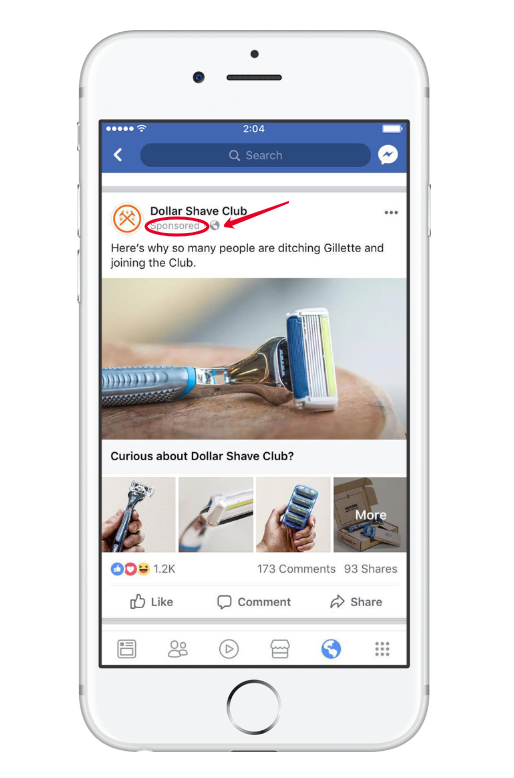 facebook razorblade add on iphone
