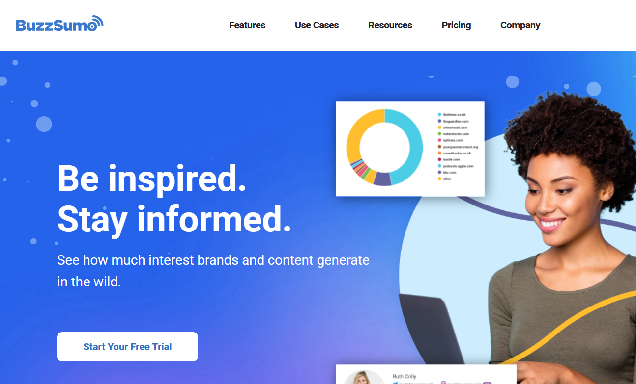 screenshot of buzzsumo