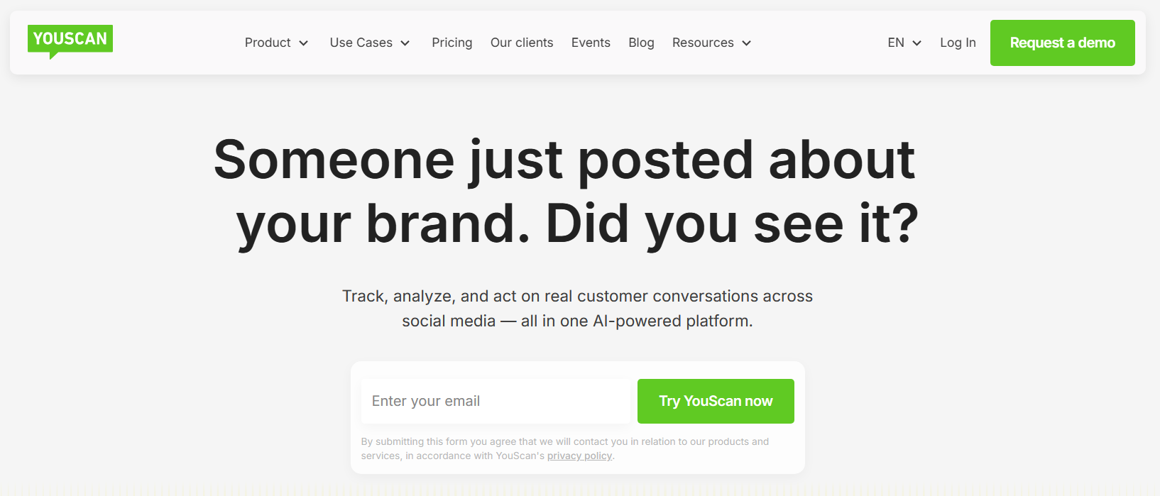 screenshot of Youscan