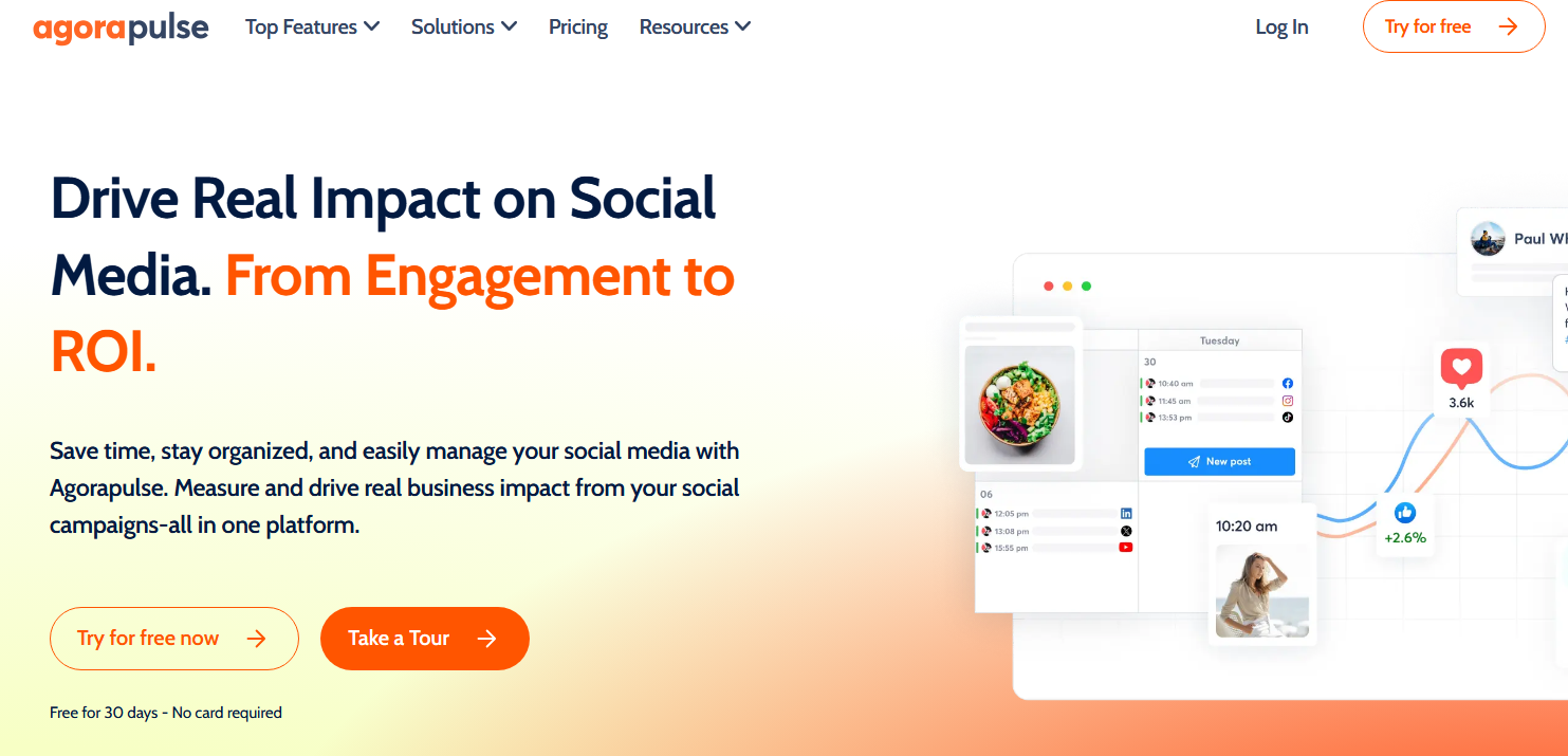 screenshot of agorapulse