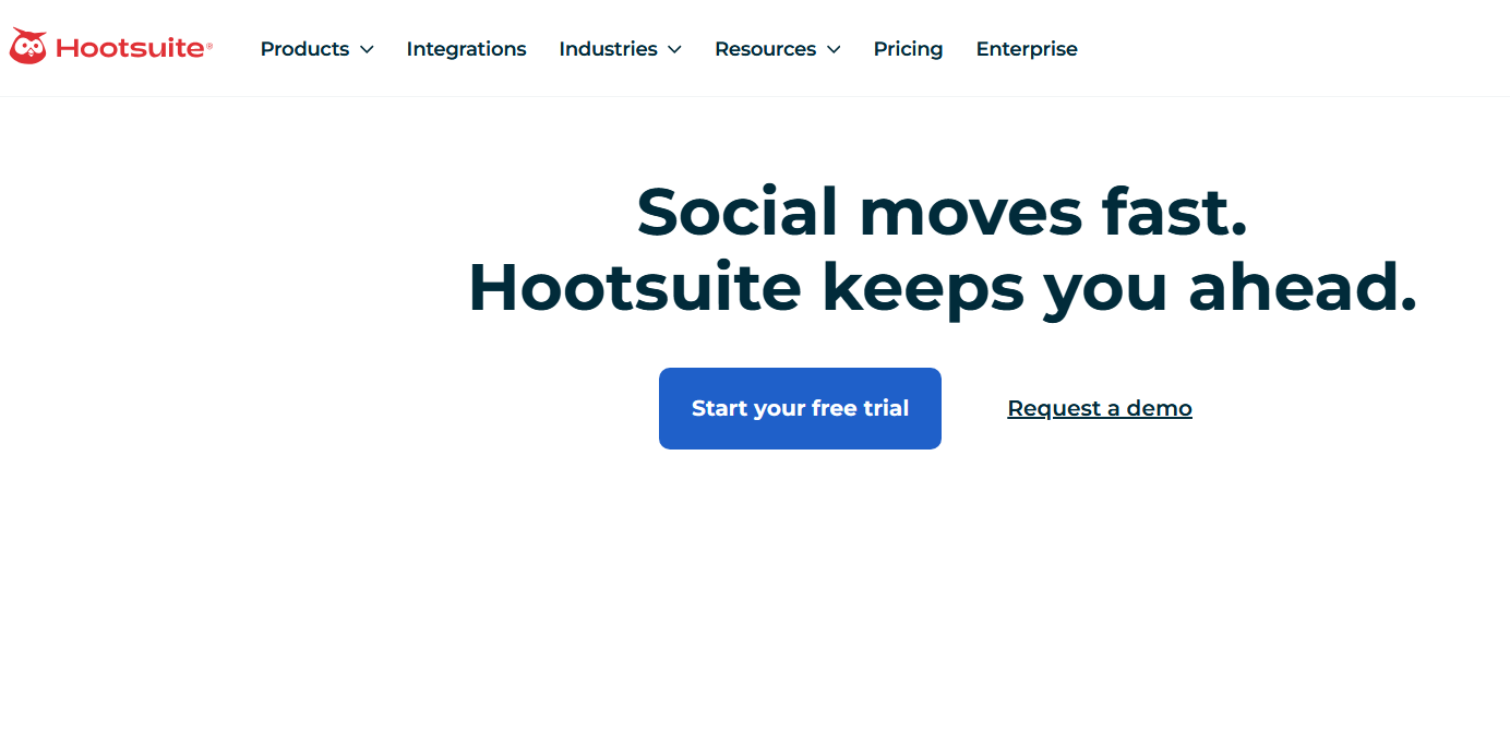 screenshot of hootsuite