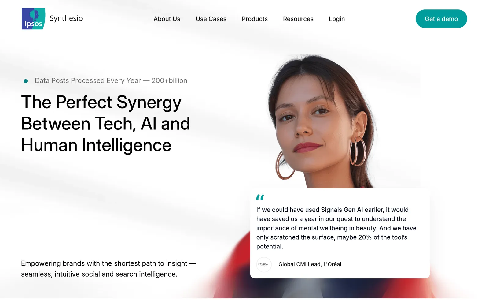 Screenshot of the Synthesio vs Brandwatch website page